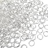 TOAOB 1000pcs 6mm Silver Open Jump Rings Metal Split Rings Connectors for DIY Crafts Necklaces Bracelets Keychains Jewelry Making