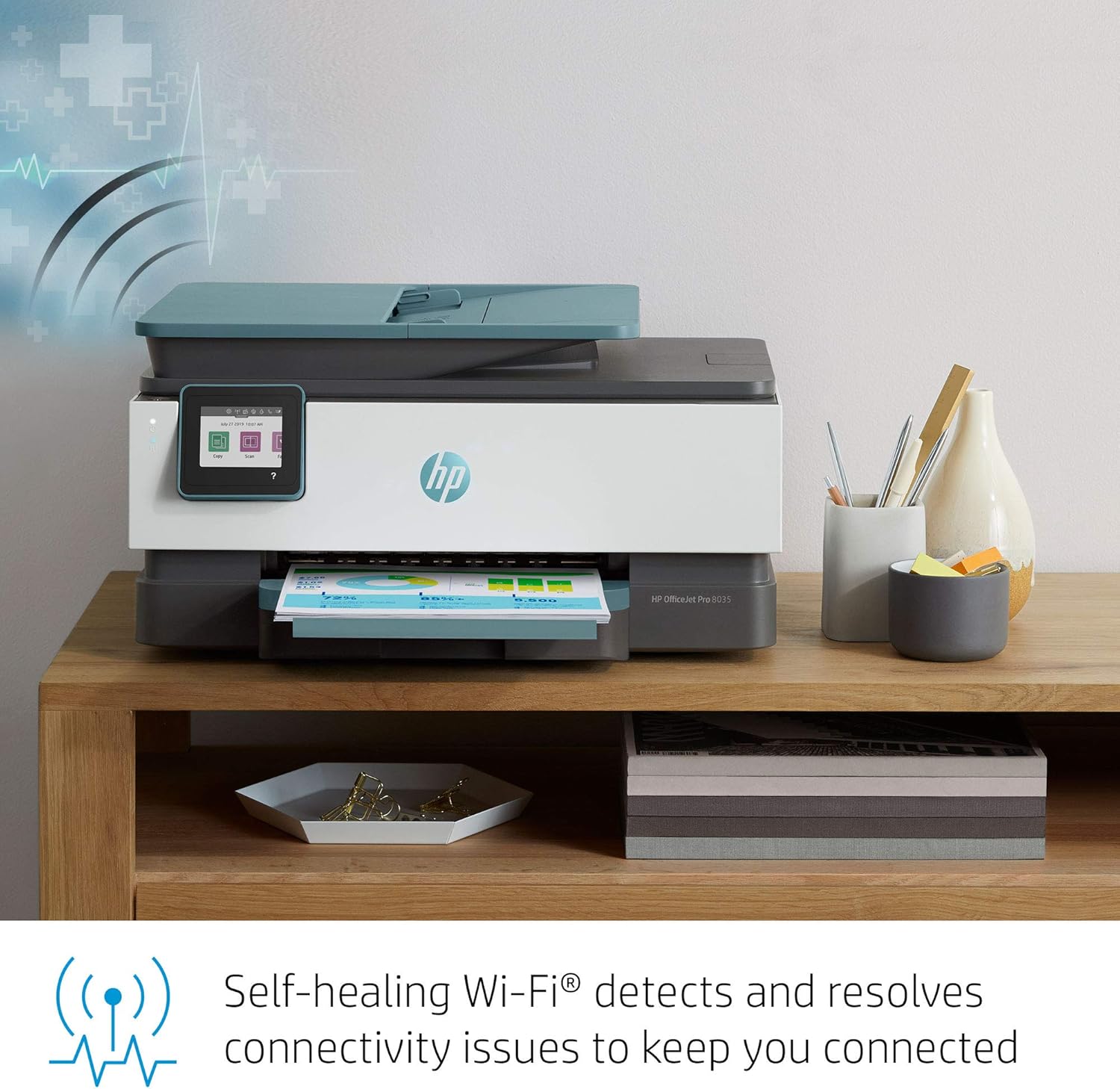 HP OfficeJet Pro 8035 All-in-One Wireless Printer - Includes 8 Months of Ink, HP Instant Ink, Works with Alexa - Oasis (3UC66A): Electronics