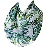 Etwoa Tropical Palm Leaves Pattern Infinity Circle Scarf