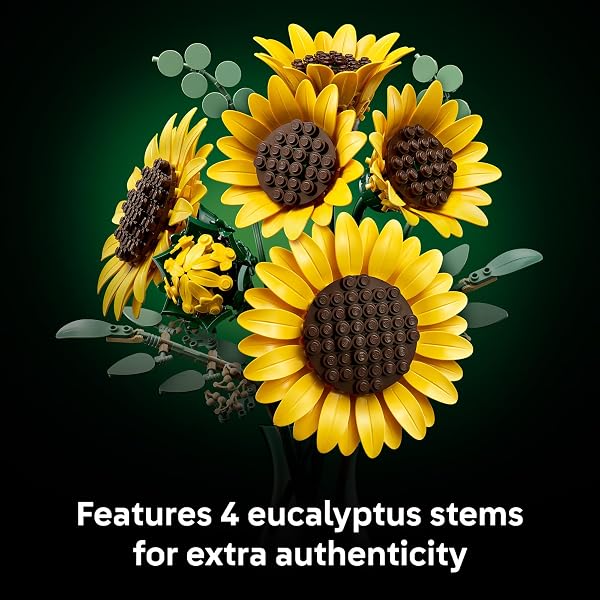 LEGO BOTANICALS SUNFLOWER BOUQUET BUILDING SET FOR ADULTS, AGES 18+ – GIFT FOR BIRTHDAYS – ARTIFICIAL FLOWERS FOR HOME OFFICE, BEDROOM OR DESK DECOR – 11502
