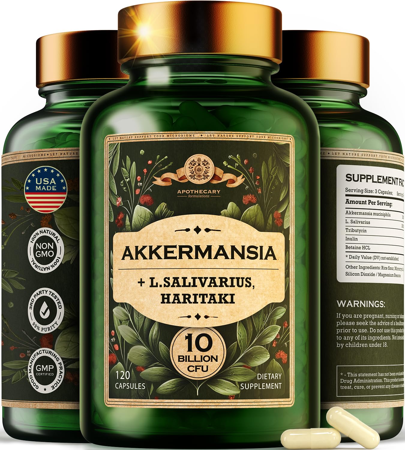 Akkermansia + L. Salivarius, Haritaki