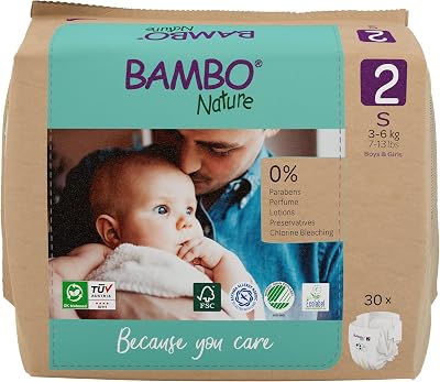 Bambo Nature Size 2 Nappies Mini 30 Pack ECO Nappy Nordic Swan Label