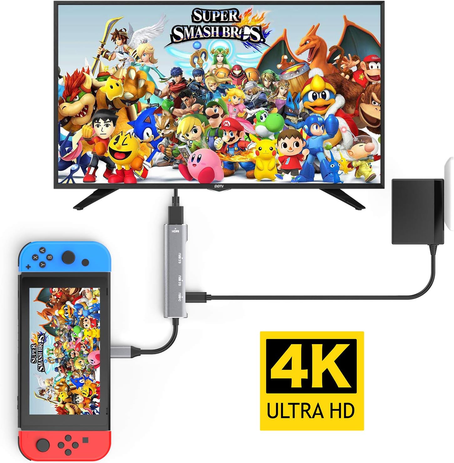 Amazon Type C To Hdmi Nintendo Switch スマホ Macbook対応 4k Hdmi出力 高速pd充電可 Usb 3 0 Usb C To Hdmi Type C変換アダプタ Nintendo Switch Samsung Galaxy Huawei Macbook Proなど対応 El T1 Elecmate ドッキングステーション 通販