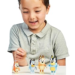 Bluey Family Figure Pack of 4, Robust Poseable