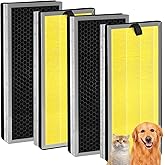 40 Pet Care Replacement Filter for MA Air Purifier 40 Series, 3-in-1 High-Efficiency Stage for Pet Hair, Dander & Odors, Pre-Filter and Activated Carbon, 4 Pack