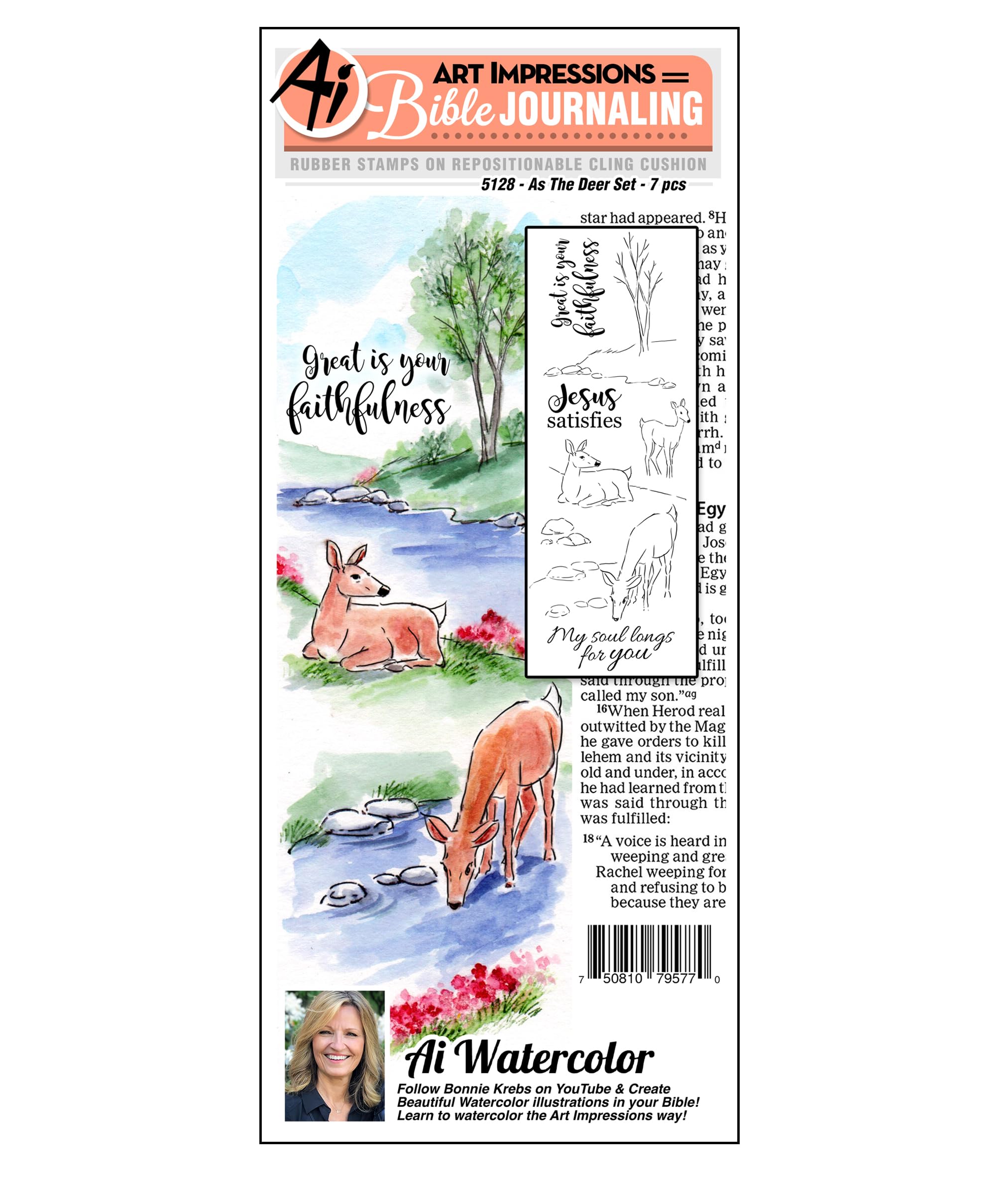 Watercolor Stamp AS TH Deer