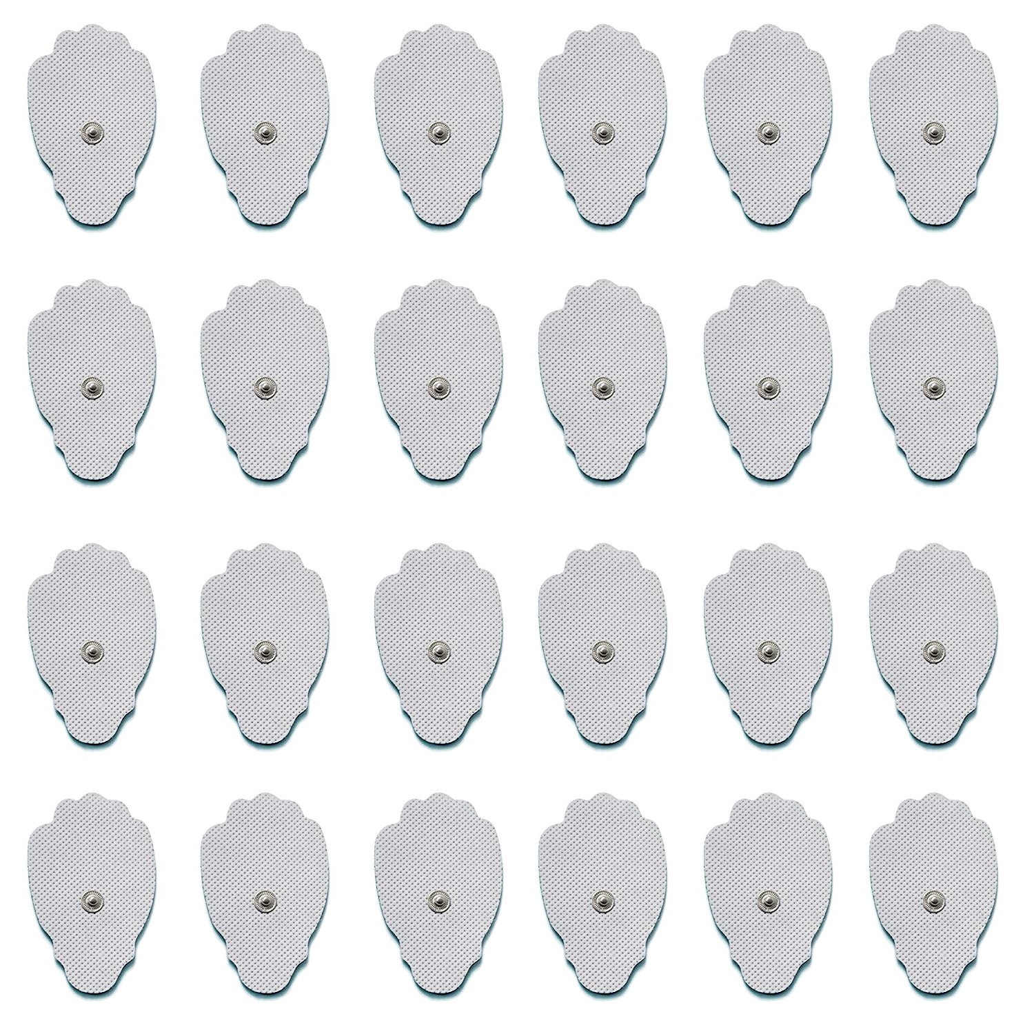 TENS Unit Electrodes, 24-Pack(12 Pairs) Hand Shape Electrode Pads Large Premium for TENS Therapy - Universally Compatible with Most TENS Machine Models - Reusable up to 30 Times -FDA Cleared