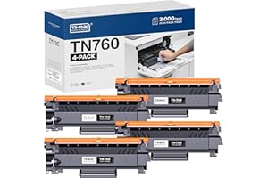 Compatible TN760 Toner Cartridges Replacement for Brother TN 760 TN-760 TN730 with MFC-L2710DW MFC-L2750DW HL-L2350DW HL-L239