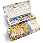 Lazika Tea Sampler with Lovely Presentation Box, 10 Counts, 2 of Each Blend Individually Wrapped, Black, Green and Herbal Tea Variety Gift Set, Premium Collection with Pyramid Infuser Bag, Handcrafted