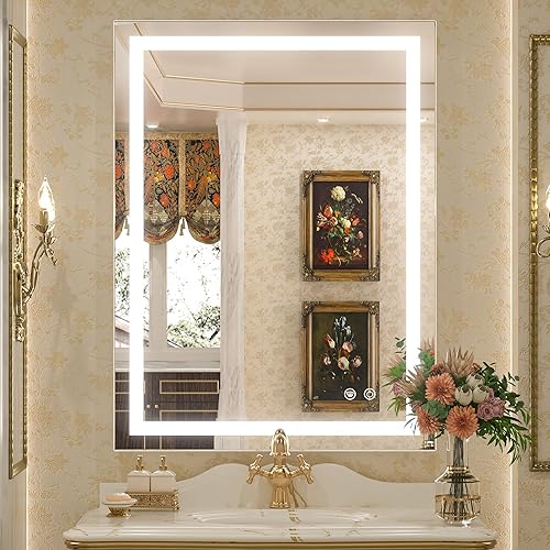 TETOTE LED Mirror for Bathroom 24 x 32 Inch Bathroom Vanity Mirror