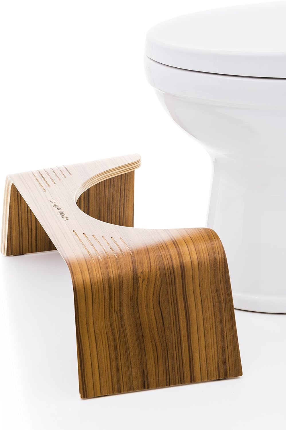 Squatty Potty The Original Bathroom Toilet Stool - Slim Teak Finish, 7 inch Height: Health & Personal Care