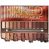 Urban Decay Naked Heat Eyeshadow Palette, Warm Brown Neutral Makeup Palette, Matte, Metallic, Shimmer Finish, 12 Amber-hued R