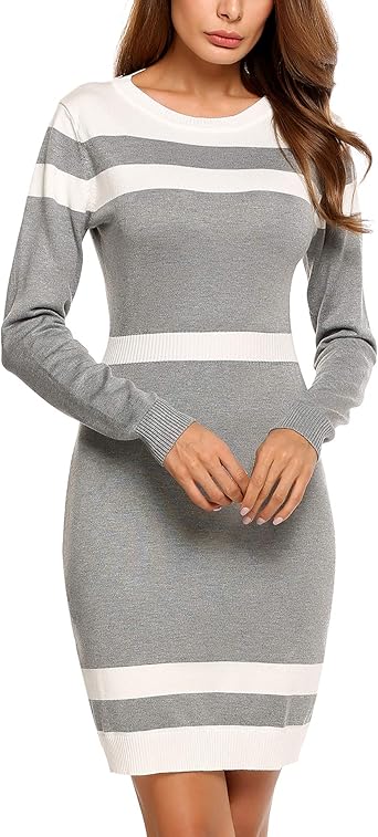 horizontal striped bodycon dress