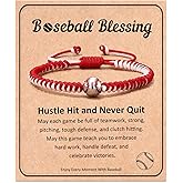 HGDEER Baseball Bracelet, Adjustable Braided, Baseball Basketball Gifts for Teenage, Teams, Son, Grandson Brother