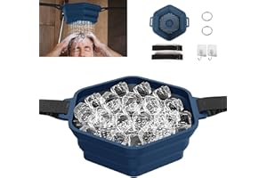 Ezcora Anda Arctic Ice Shower for Muscle Recovery, Portable Quick Ice Bath, Foldable Silicone Ice Shower Bath Bucket for Cold Shower Therapy Blue