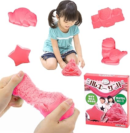 Amazon Co Jp Kitwell シルキーサンド 粘土 幼児 砂遊び 子供 砂 室内 こども 砂粘土 砂場 おもちゃ ピンク おもちゃ