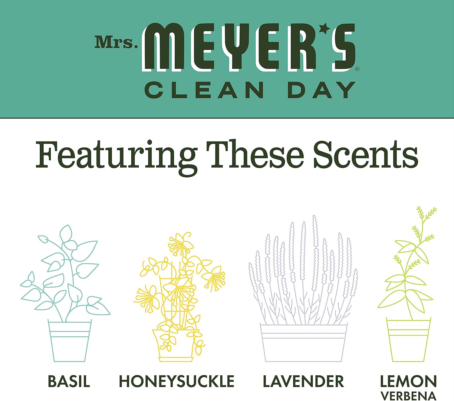 Mrs. Meyer's Clean Day Liquid Dish Soap, Cruelty Free Formula, Basil Scent, 16 oz- Pack of 3: Health & Personal Care