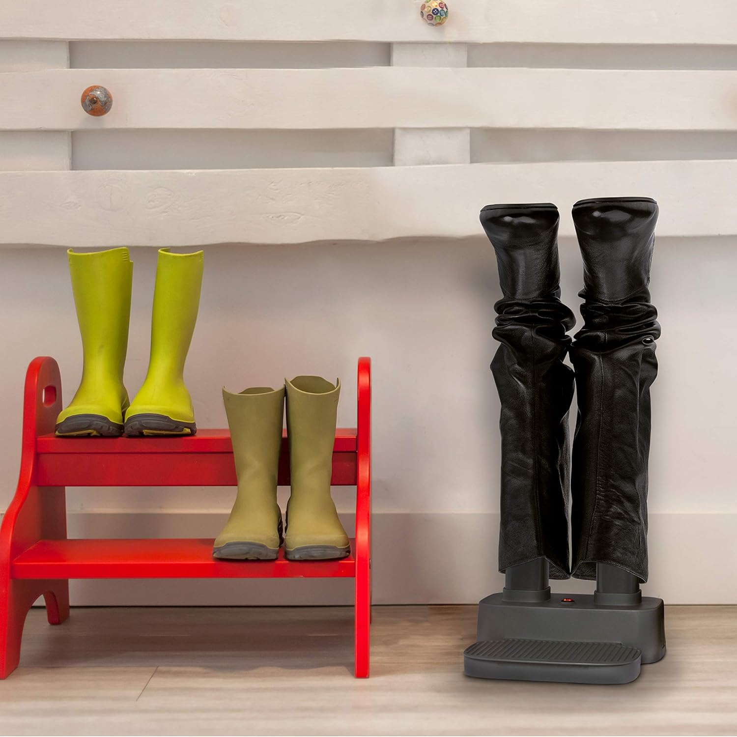 LiveFine Boot Dryer - Electric Fan-less Heated - Snow Boots, Shoes, Gloves, Winter Gear & Footwear - Fast, Quiet, On/Off Switch, Eliminates Dampness & Prevents Odor from Water, Sweat, Mold & Bacteria: Shoes