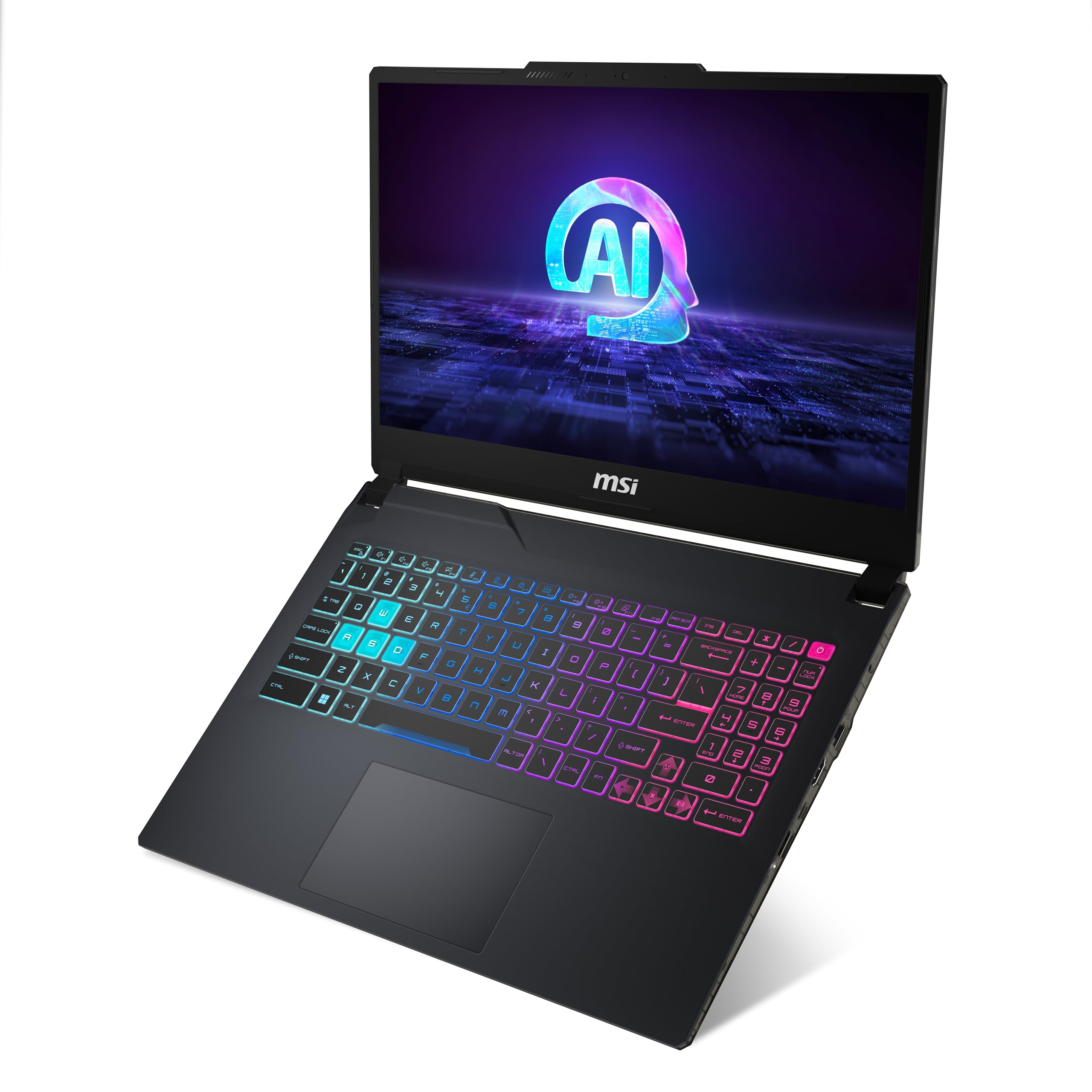 msi Cyborg 15 AI A1VEK-006IT, Notebook Gaming, 15,6" FHD 144Hz, Intel Ultra 7 155H, Nvidia RTX 4050 GDDR6 6GB, 1TB SSD PCIe4, DDR5 16GB, WiFi 6E, Win11 Home [Layout e Garanzia ITA]