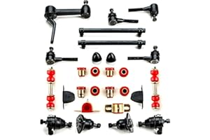 A-RESTO-PARTS Front End Suspension Rebuild Kit Compatible with Chevrolet Corvette OEM Spec Replacements (22 Piece Kit) (YEARS: 1975-1982 Master Red Poly)