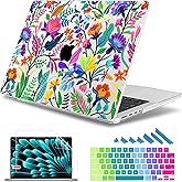 May Chen Case for MacBook Pro 14 inch, A2442 A2779 A2918 A2992 A3401 A3185 A3112 A3434, M1 M2 M3 M4 M5 Chip (2021-2025 Release), Plastic Hard Shell Case with Keyboard Cover, Bright Colorful Flowers