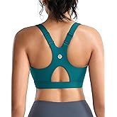 RUNNING GIRL High Impact Sports Bras for Women High Support Molded Cups, Adjustable Straps Sports Bra with Sewn in Pads