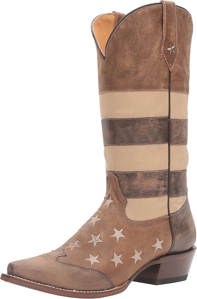 Amazon.com: Roper trabajo clásico Americana Bandera de la mujer arranque,  Marrón, 6.5 C/D US: Shoes