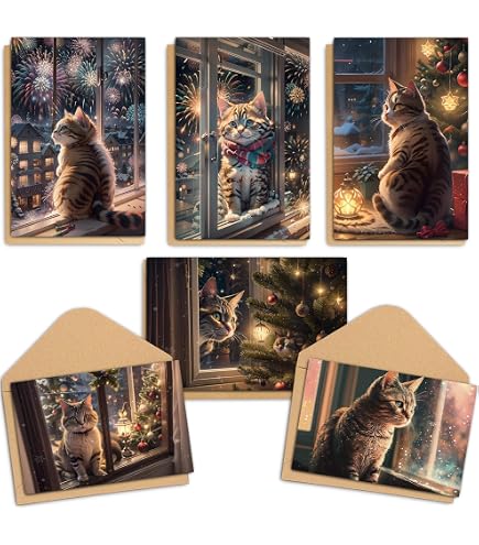 Backyard Birds Funny Christmas Card Set - Funny Bird Holiday Card - Bird Lovers Gifts 1 Single Card