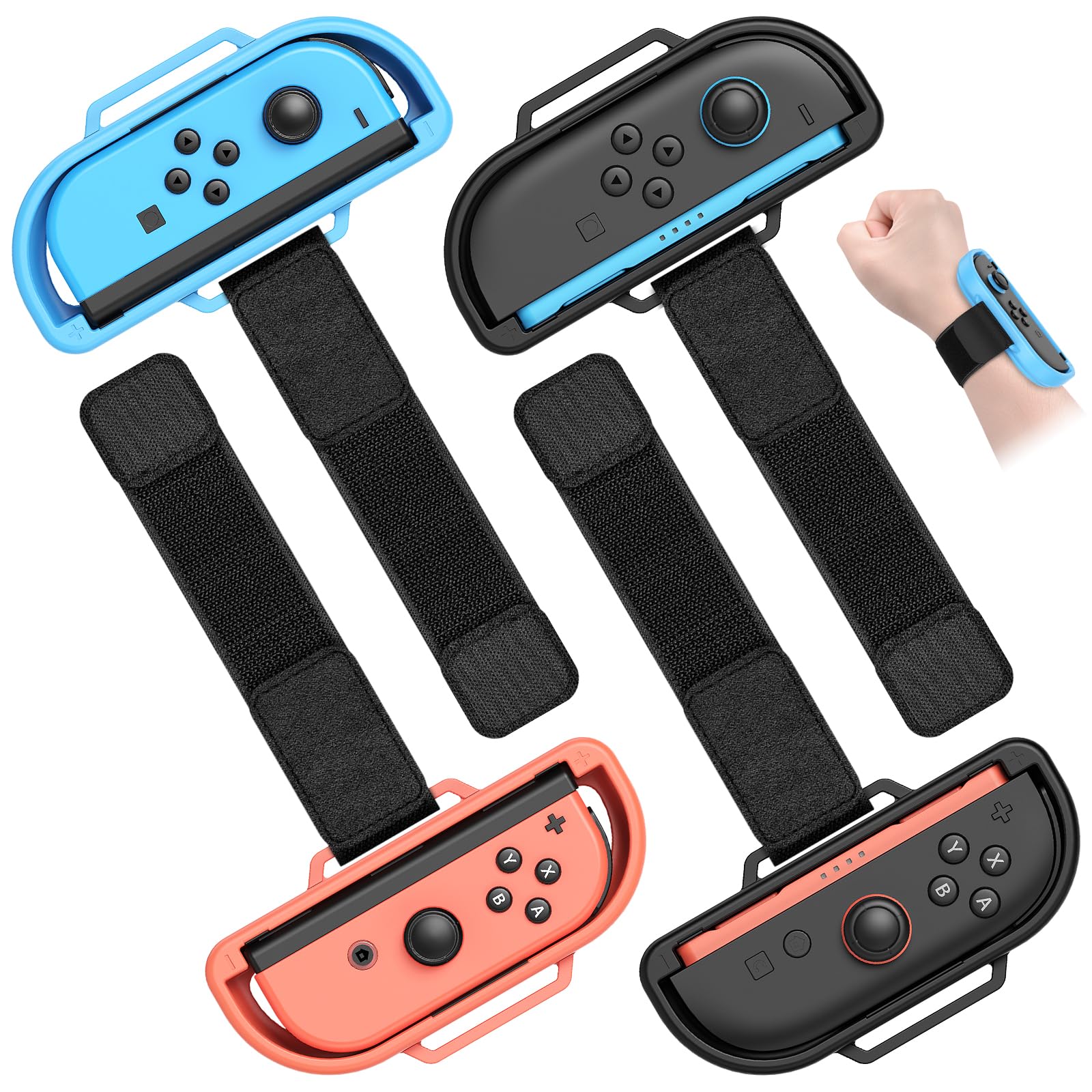 Photo 1 of [4 Pack - ?????? ?/?] Wrist Straps for Nintendo Switch 2& Switch/OLED, for Nintendo Switch Just Dance 2026 2025 2024 2023/ Zumba Burn It Up, Upgraded Adjustable Hand Grips for Adult& Kids
