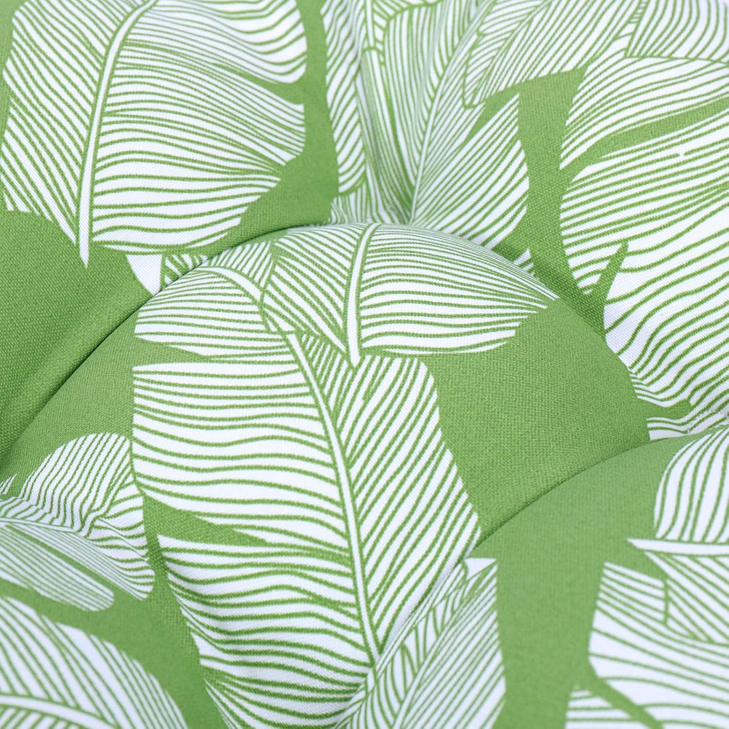RACLVAY Outdoor Cushions 19 x 19 inches Patio Chair Seat Pads, Indoor Full-Length Ties for Non-Slip Support, Plump Filling, Full of Elasticity, Premium Comfortable Thick Fiber, Set of 2, Green: Home & Kitchen