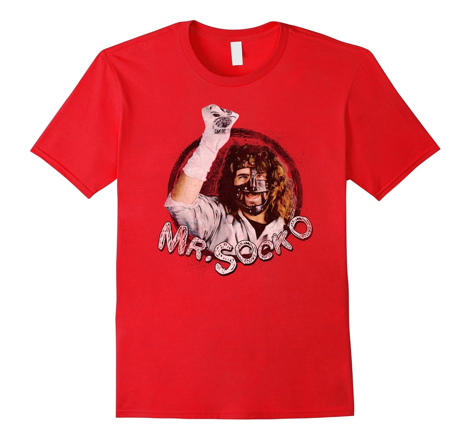 WWE Mankind Mr Socko Mick Foley Vintage Distressed T-Shirt-ANZ