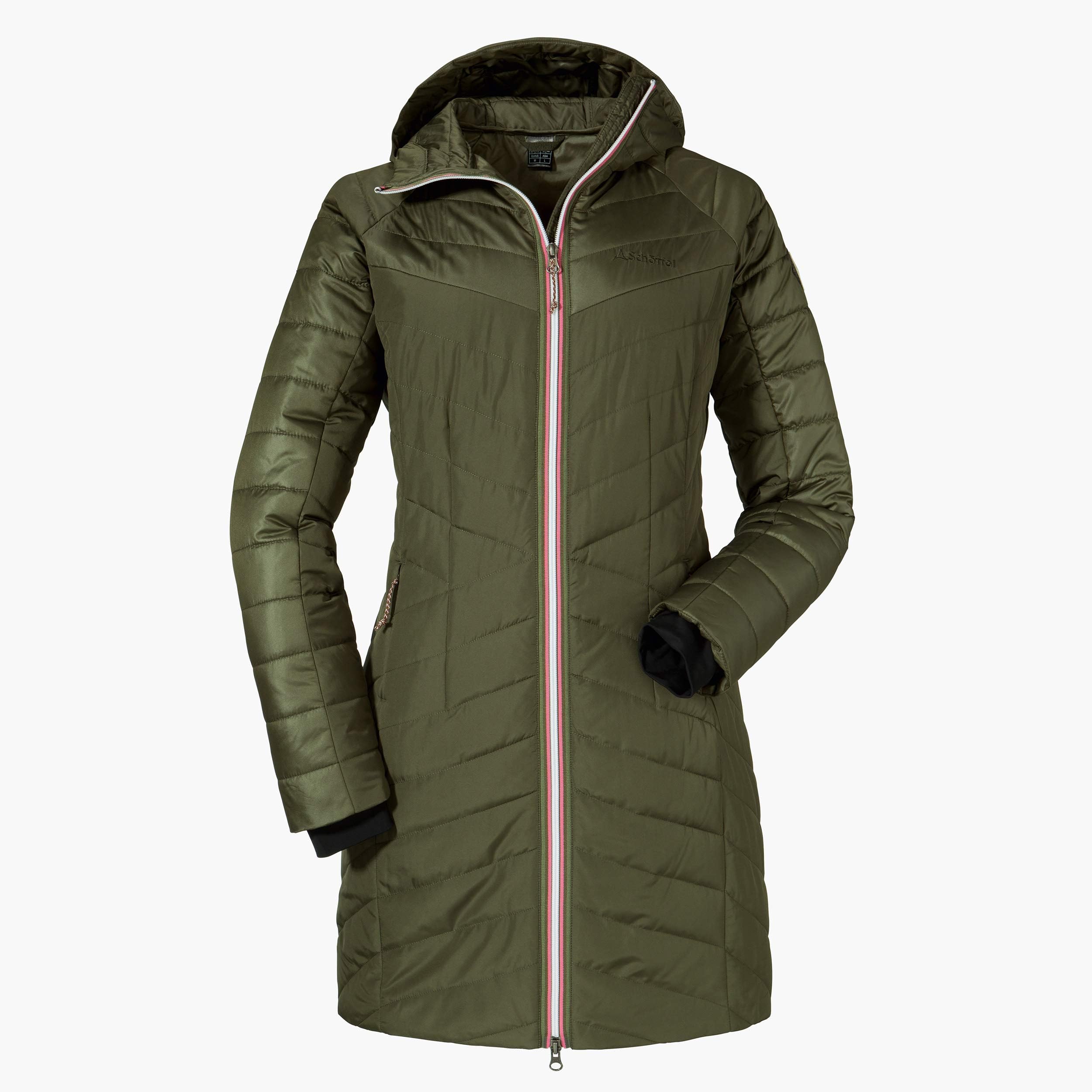 Women's Thermo Coat Orleans Warm thermal jacket for women with hood and quilted pattern, comfortable women's coat with 2-way zip