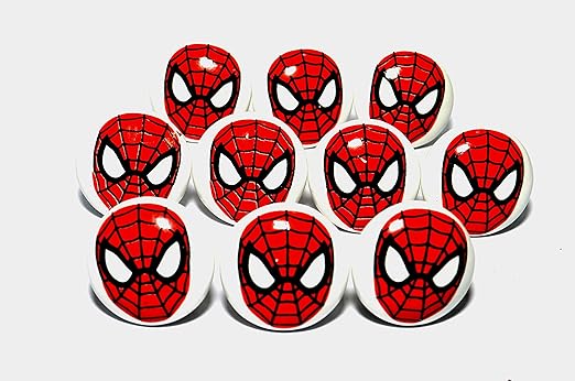 Kaizen Casa Set Of 10 Ceramic Door Drawer Knob With Spiderman