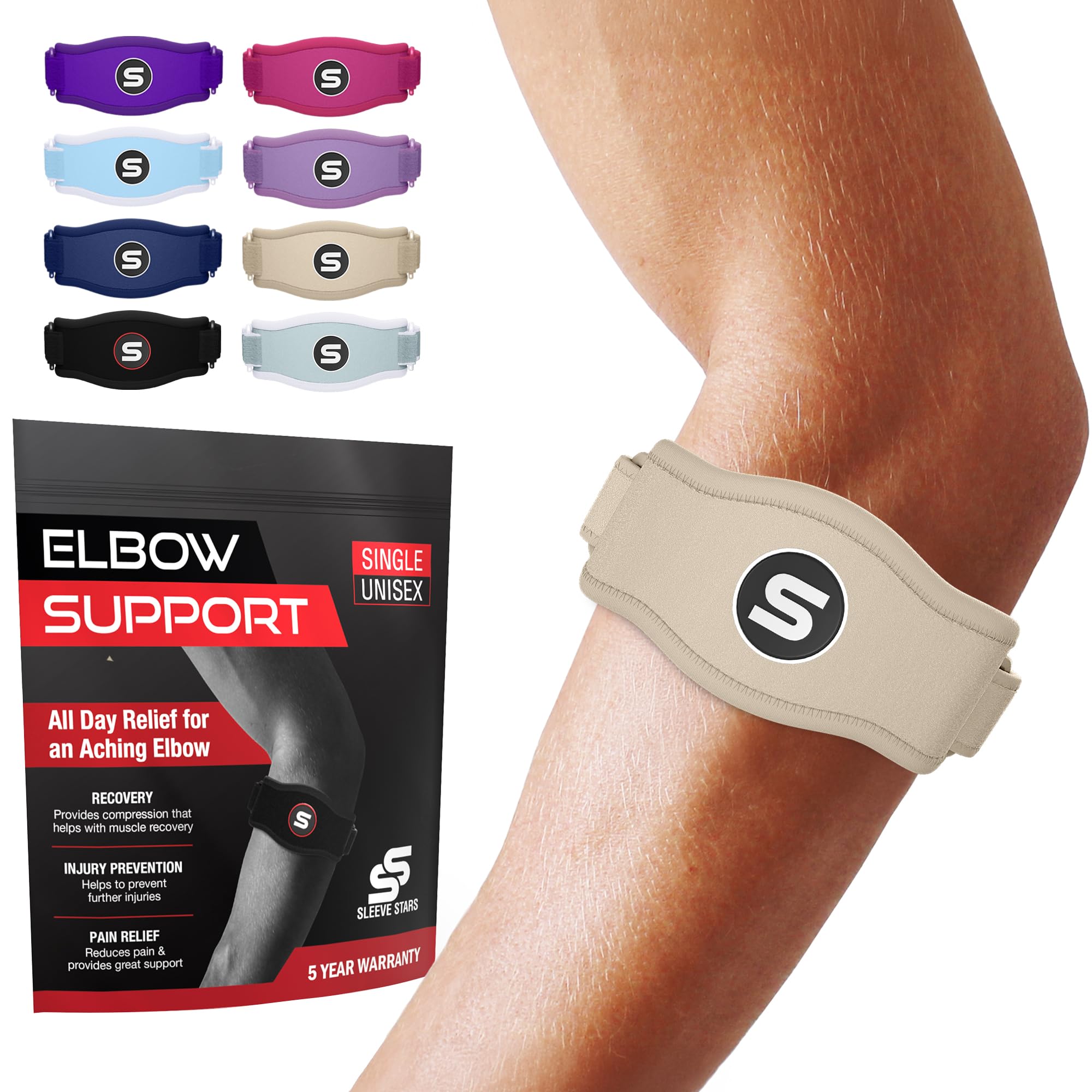 Sleeve Stars Tennis Elbow Brace for Men