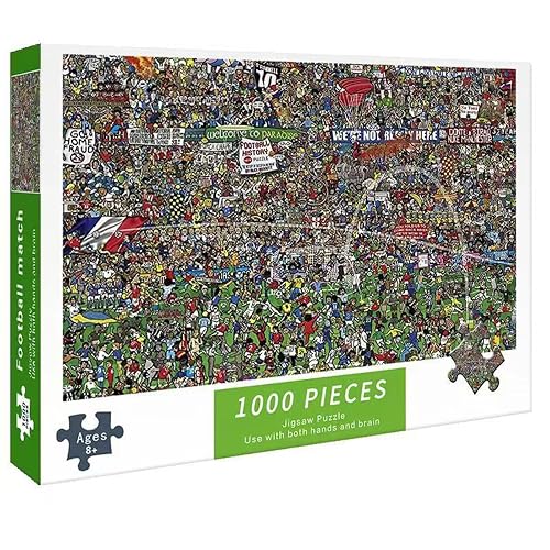 Tuzsocr Jigsaw Puzzles 1000 Pieces for Adults,Family Activity Jigsaw Puzzles Educational Games,for Adults & Kids Age 12 Years Up (Football History)