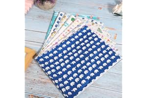 Floral Cotton Cloth 50X40Cm 7Pcs Elephant Quilts Pattern Small Floral Handmade Patchwork Bags Fabric Cloth Material Handbags 