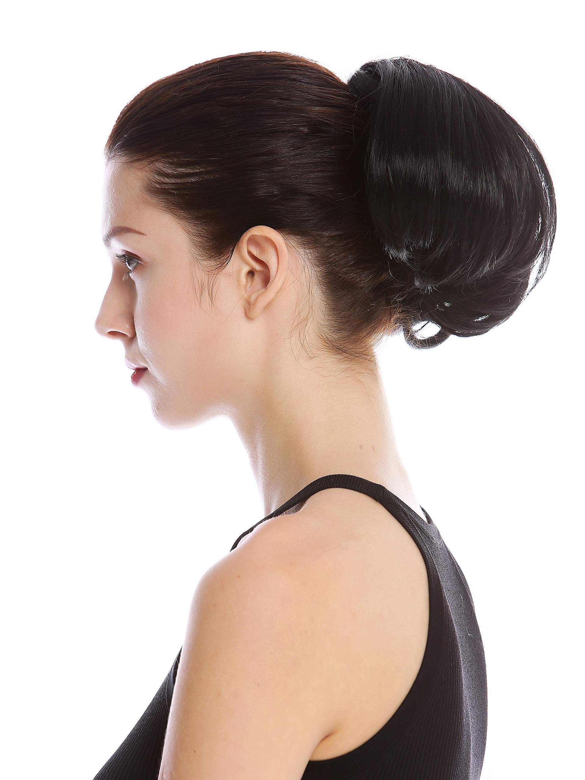 WIG ME UP - 909AB-V-1 Ponytail Hairpiece Extensions very short straight voluminous like hair bun black