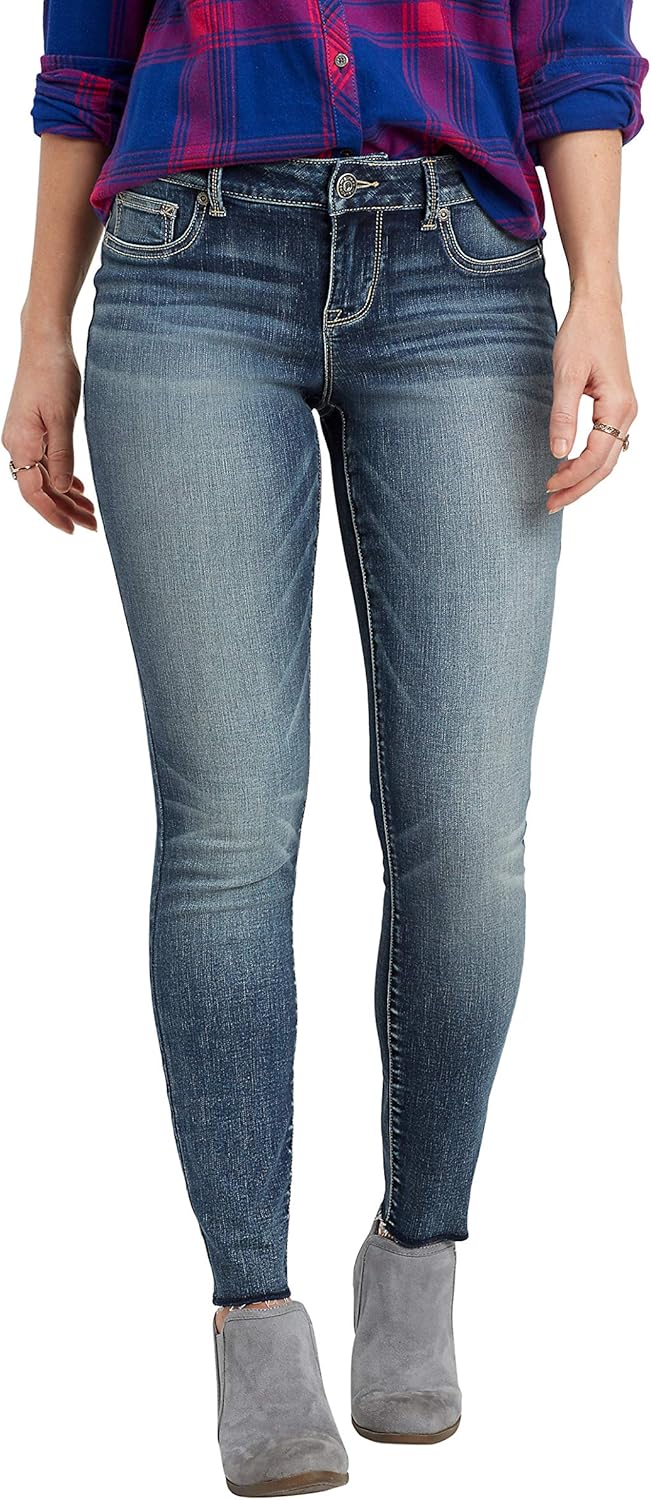 maurices Women's Denimflex TM Medium Wash Jegging with Raw Bottom Hem