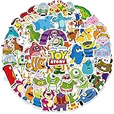Pixar Animation Stickers 50 Pcs Waterproof, Detachable and Beautiful, Suitable for Sticking on Water Bottles, Phones, Laptops, Guitars, Cars, Motorcycles, Cups, Pianos,Skateboard and Suitcases.