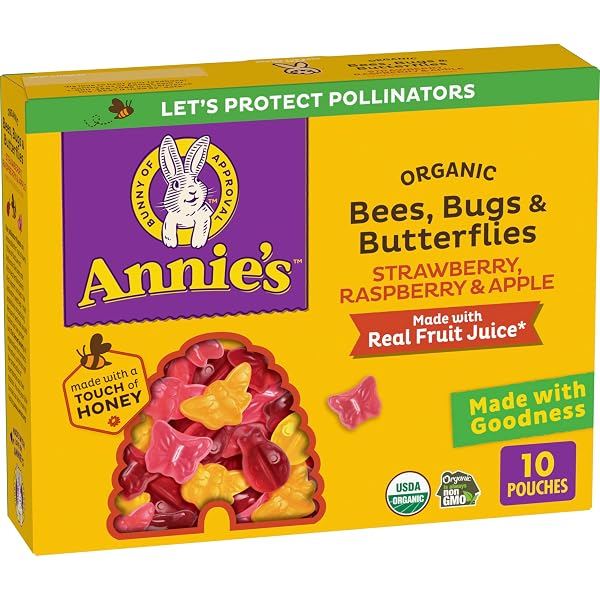 ANNIE’S ORGANIC BEES, BUGS, AND BUTTERFLIES FRUIT FLAVORED...