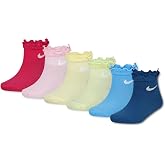 Nike Girls' 6-pack Ruffle Ankle Socks