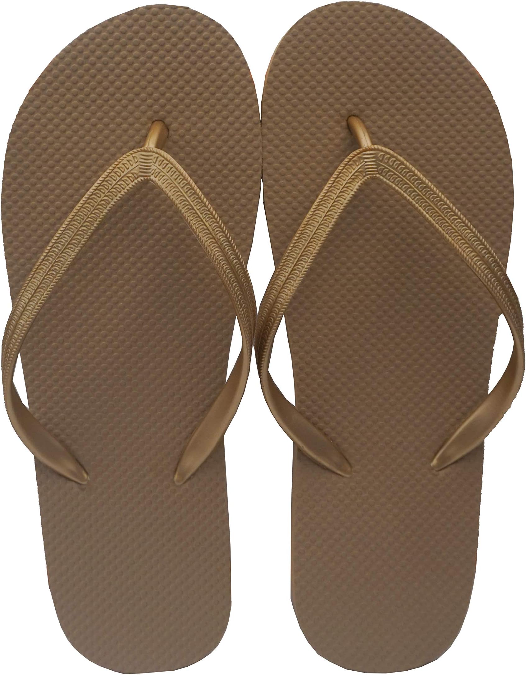 Feisco Women's Rubber Flip Flops Thong Sandal Beach Slipper