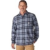 Carhartt Mens Rugged Flex Relaxed Fit Midweight Flannel Long-Sleeve Plaid Shirt