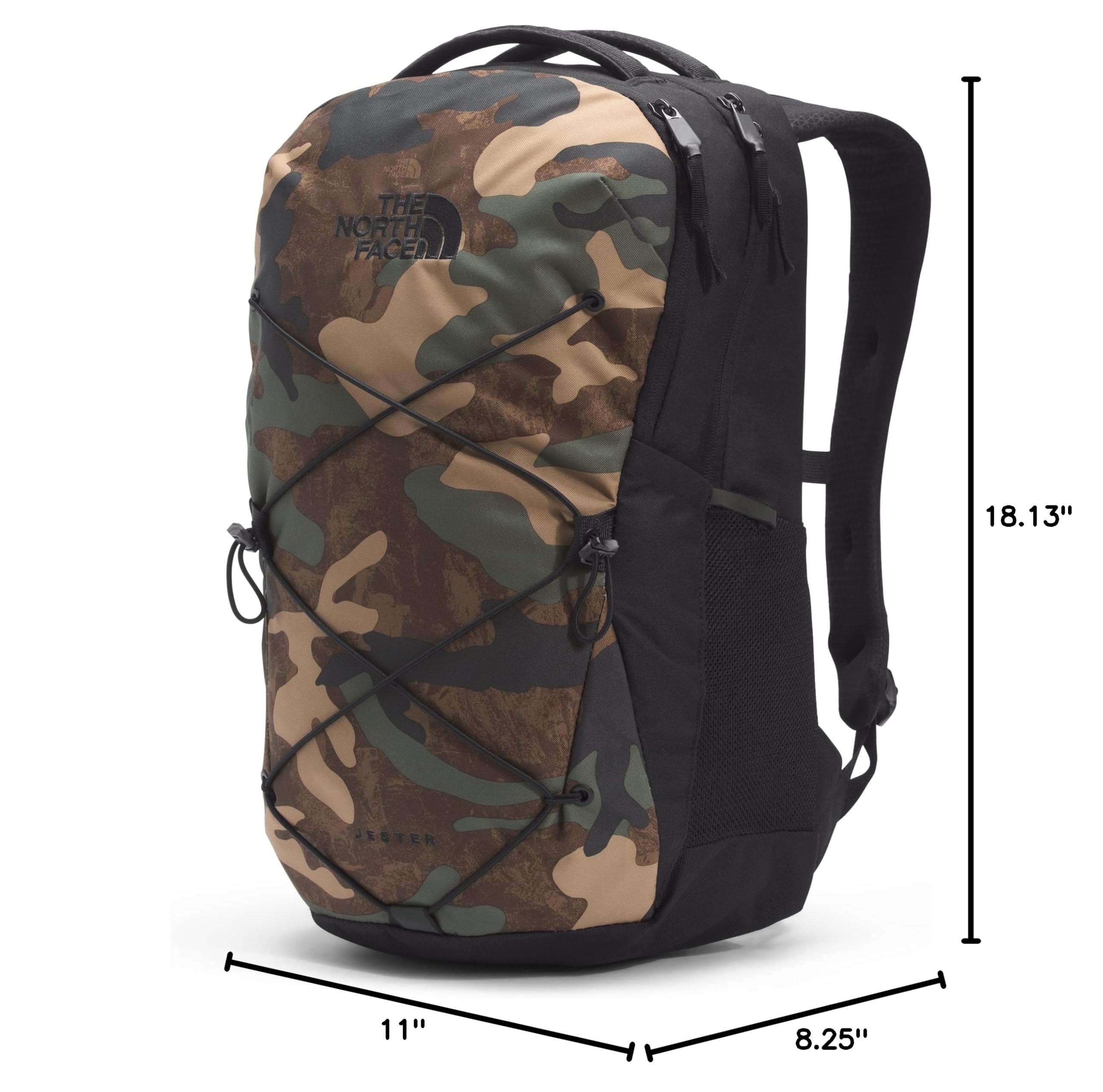 The North Face Daypack Backpacks, Kelp Tan TNF Camo Print/TNF Black, One Size