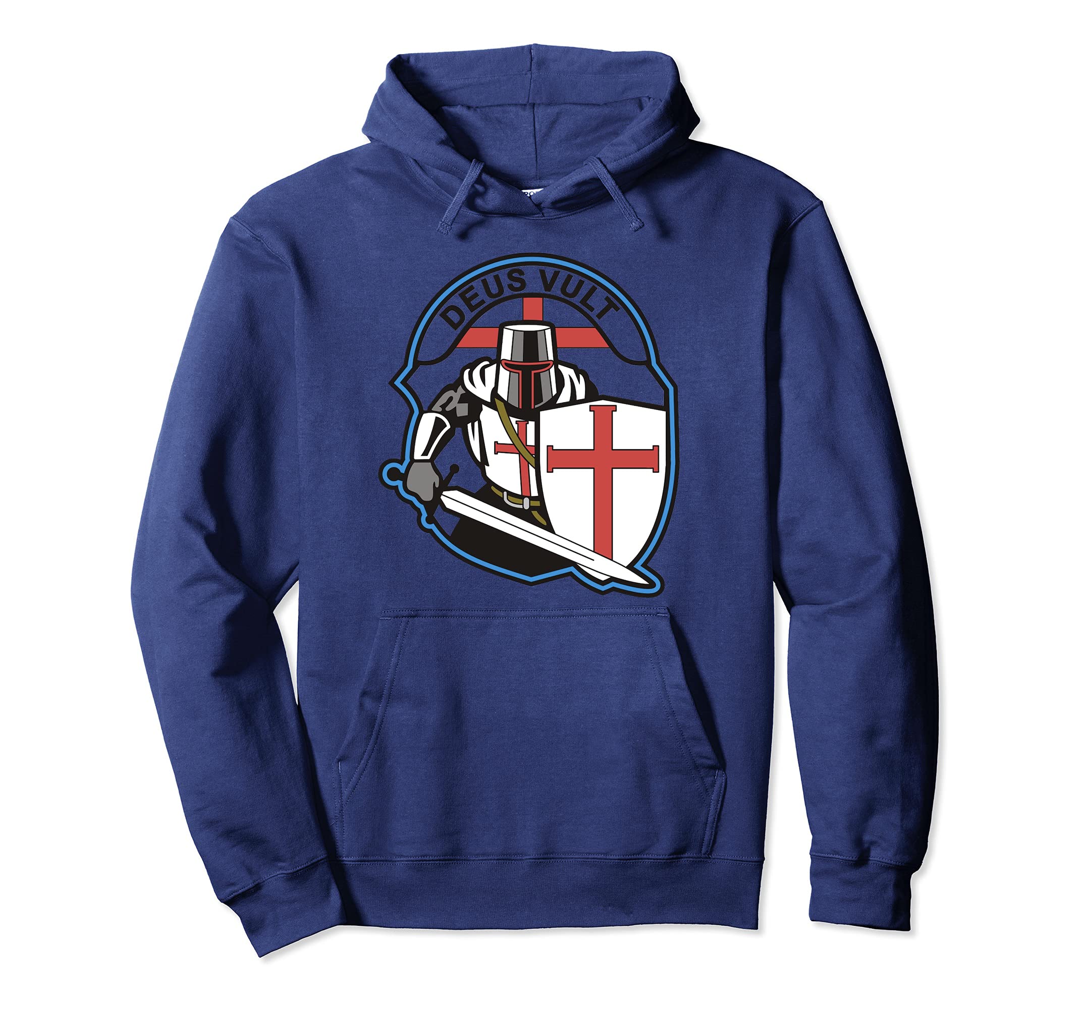 DEUS VULT Knights Templar Crusader Airsoft Paintball Pullover Hoodie