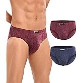 CAOZITOU Merino Wool Underwear Men, Breathable Wool Underwear for Men, Comfort Soft Wooly Moisture-Wicking Briefs 2 Pack