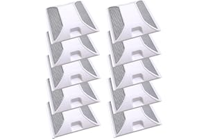 MERHOFF & LARKIN Road Reflectors Pack of 10 | 4 by 4 inch Street Pavement & Asphalt Stud Markers | Great for Speed Bumps, Sidewalks, Pedestrian Crossings, Freeways & Driveways | Industrial Grade (White)