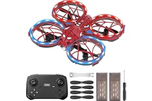 PUNIEAYI Spider Mini Drone for Kids with 3 Lighting Effects 2 Batteries, RC Helicopter with Altitude Hold, 360° Flips, Headless Mode, 3 Speed, Birthday Gifts Toys for Beginners 8-12 Boys Girls