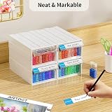 ARTDOT Diamond Art Storage Boxes 4 Set 140 Slots Transparent Drawers view 3