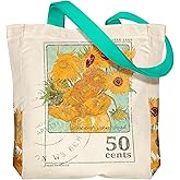 Miss Adola Aesthetic Heavy Canvas Tote Bag - with Pocket for Women Large Size 14''×16''×3.5'' Cloth Cotton Bags for Shopping